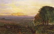 Atkinson Grimshaw Sunset from Chilworth Common painting